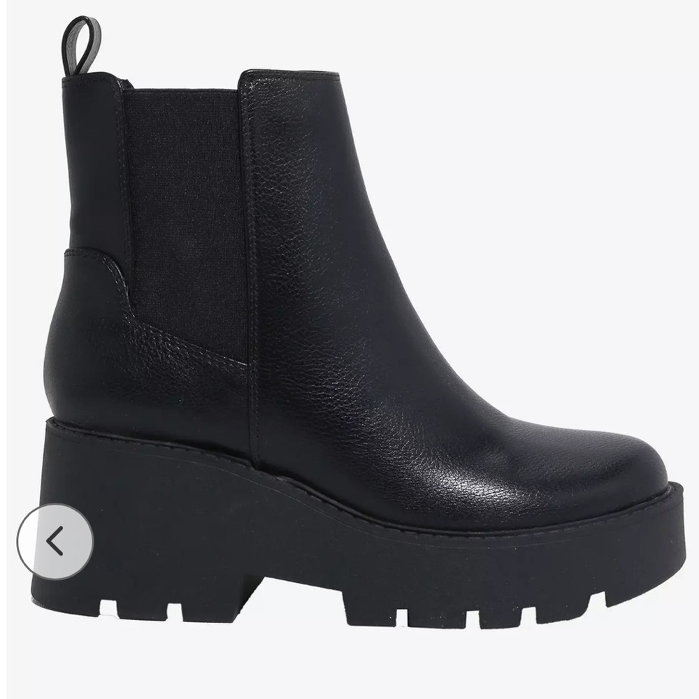 Dirty Laundry Black Platform Chelsea Ankle Boots